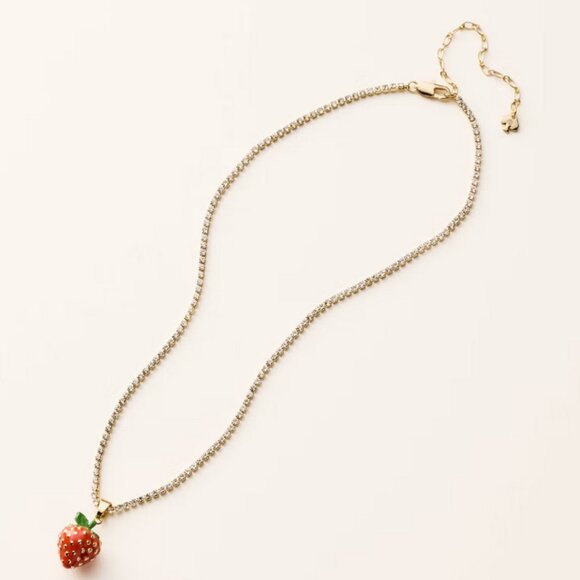 Kate Spade x Target Strawberry Charm Tennis Necklace - Picture 7 of 7